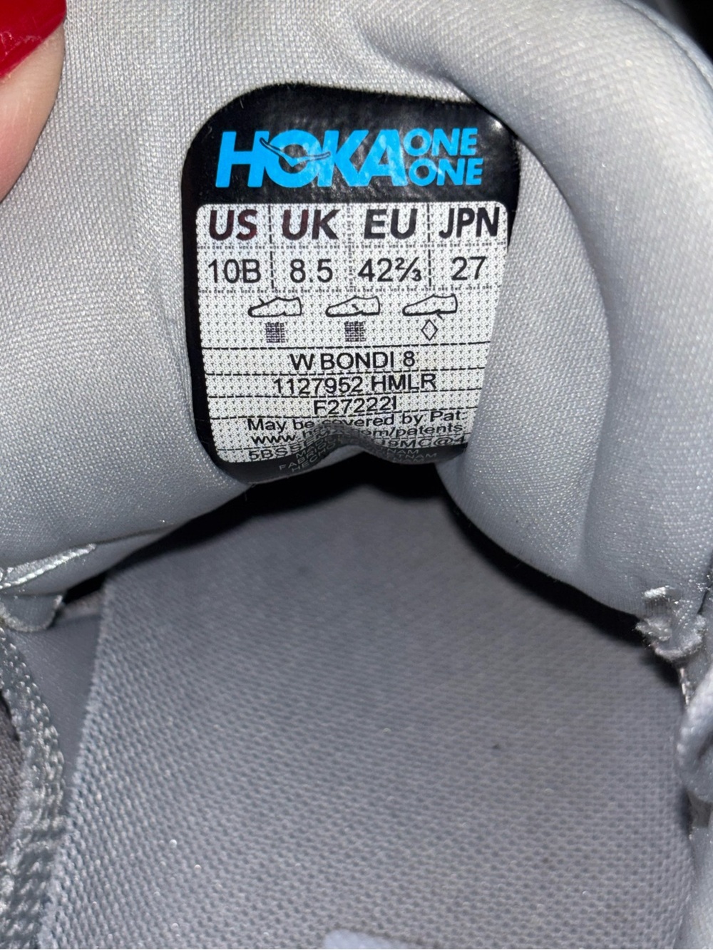 HOKA Bondi 8 running WONENS SZ 10 - Picture 12 of 13